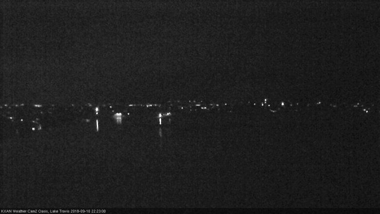 Lake Travis webcam, September 10, 2018 9:25 PM CT