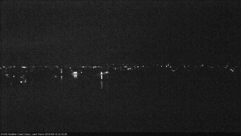 Lake Travis webcam, September 10, 2018 9:35 PM CT
