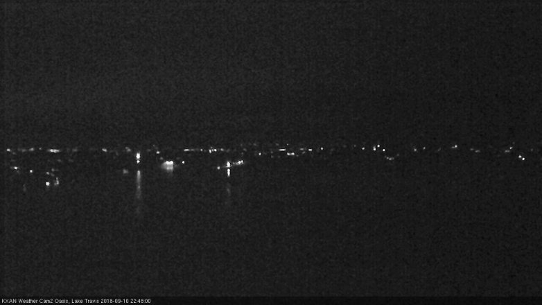 Lake Travis webcam, September 10, 2018 9:50 PM CT