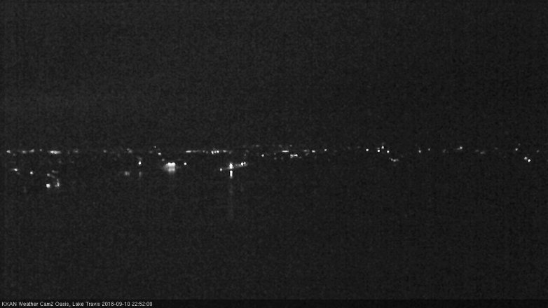 Lake Travis webcam, September 10, 2018 9:55 PM CT