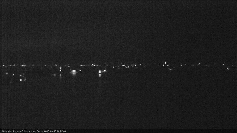 Lake Travis webcam, September 10, 2018 10:00 PM CT