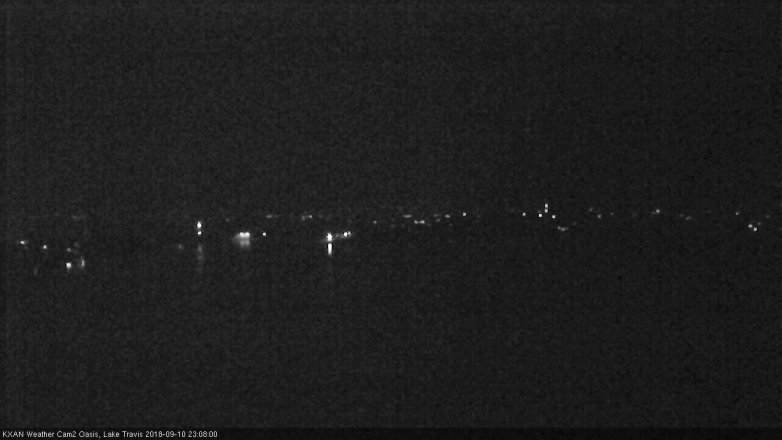 Lake Travis webcam, September 10, 2018 10:10 PM CT