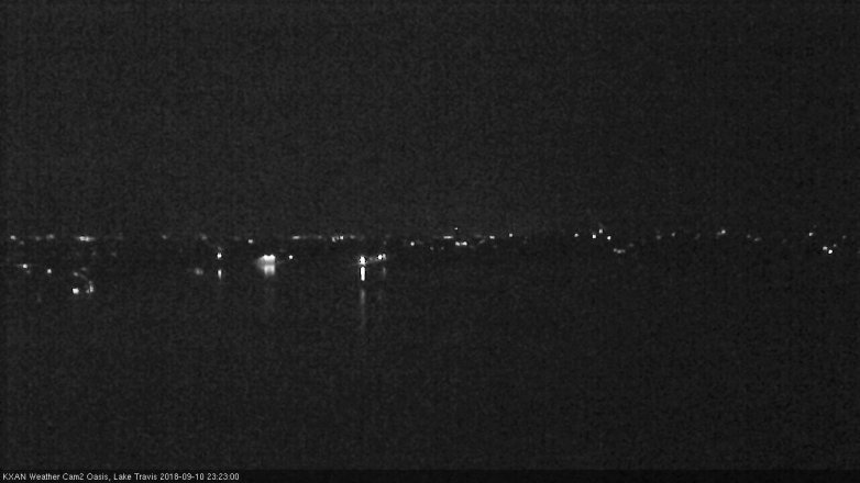 Lake Travis webcam, September 10, 2018 10:25 PM CT