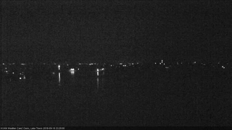 Lake Travis webcam, September 10, 2018 10:30 PM CT