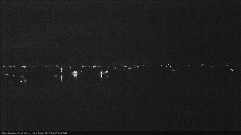 Lake Travis webcam, September 10, 2018 10:40 PM CT