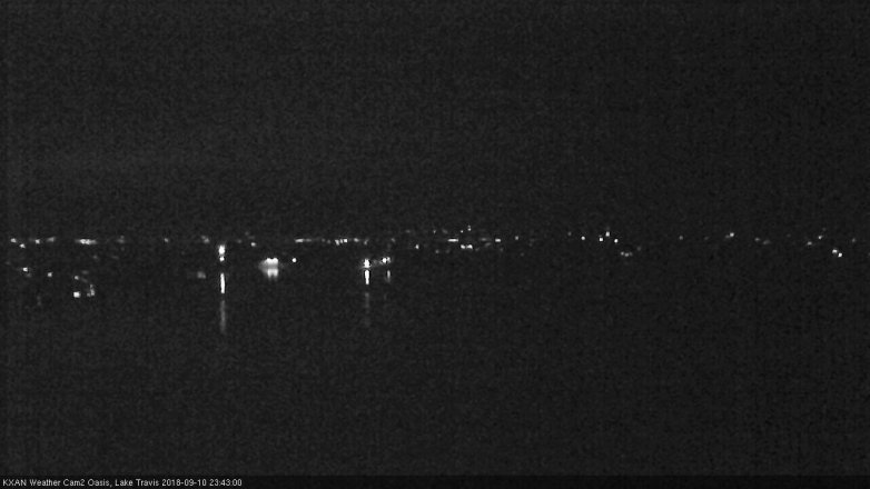 Lake Travis webcam, September 10, 2018 10:45 PM CT