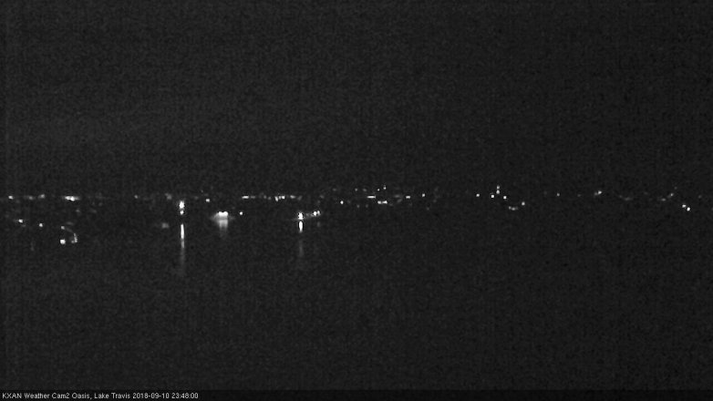Lake Travis webcam, September 10, 2018 10:50 PM CT