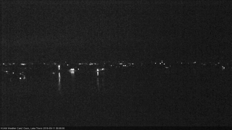 Lake Travis webcam, September 10, 2018 11:10 PM CT