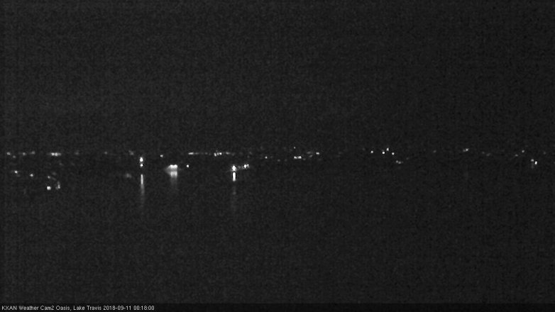 Lake Travis webcam, September 10, 2018 11:20 PM CT