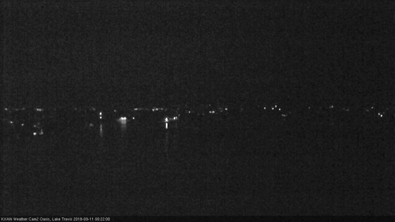 Lake Travis webcam, September 10, 2018 11:25 PM CT