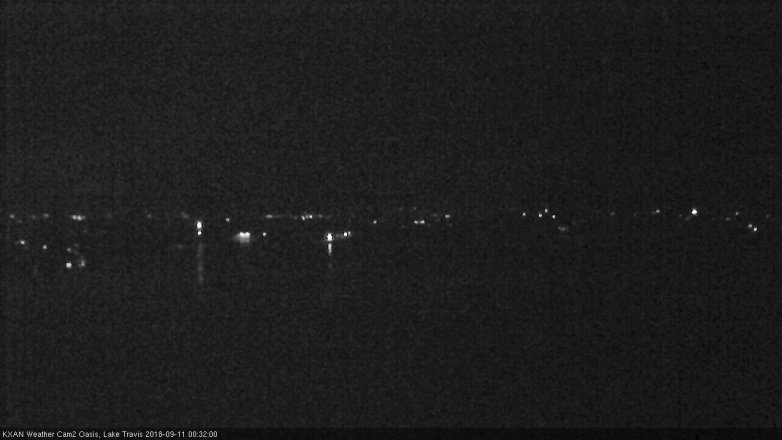 Lake Travis webcam, September 10, 2018 11:35 PM CT