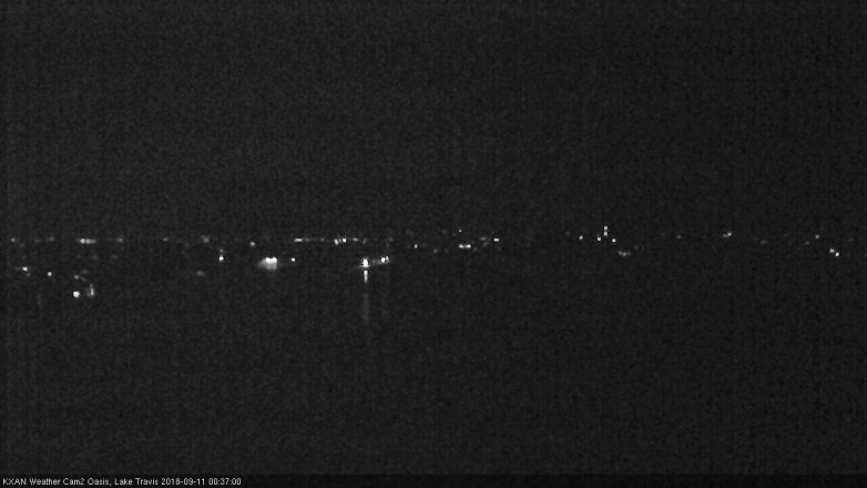 Lake Travis webcam, September 10, 2018 11:40 PM CT