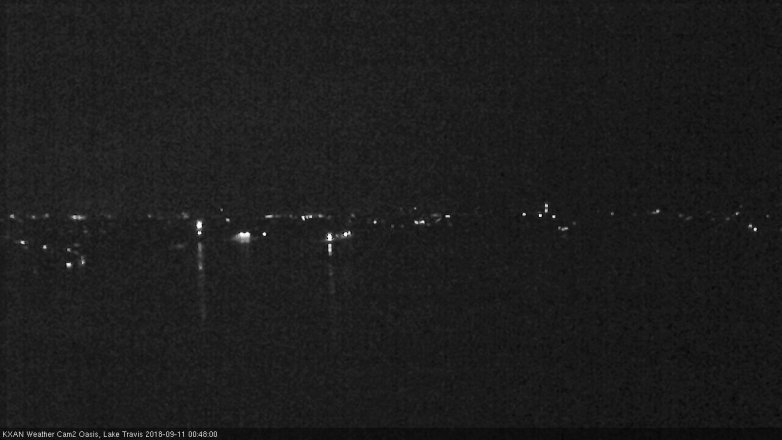 Lake Travis webcam, September 10, 2018 11:50 PM CT