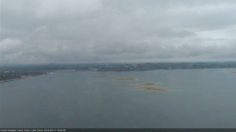 Lake Travis webcam, September 11, 2018 9:05 AM CT