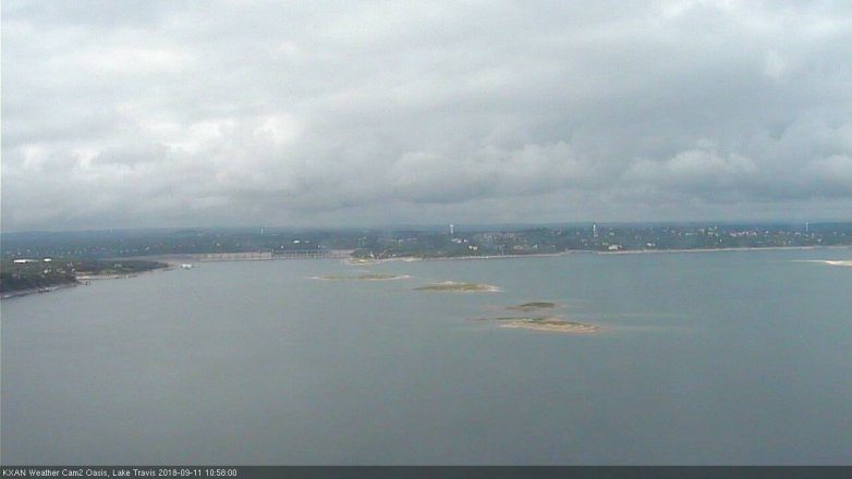 Lake Travis webcam, September 11, 2018 10:00 AM CT