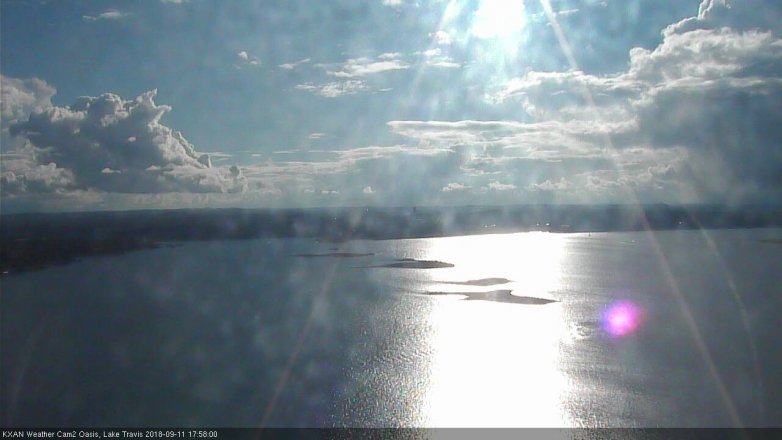 Lake Travis webcam, September 11, 2018 5:00 PM CT