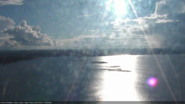 Lake Travis webcam, September 11, 2018 5:05 PM CT