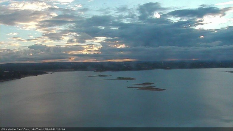 Lake Travis webcam, September 11, 2018 6:25 PM CT