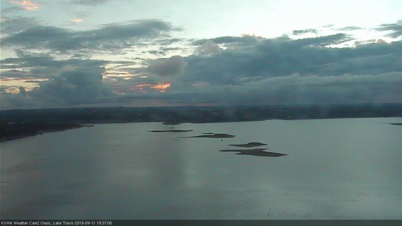 Lake Travis webcam, September 11, 2018 6:40 PM CT
