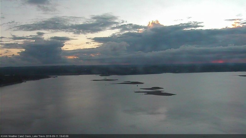 Lake Travis webcam, September 11, 2018 6:45 PM CT