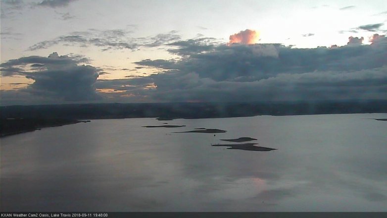 Lake Travis webcam, September 11, 2018 6:50 PM CT