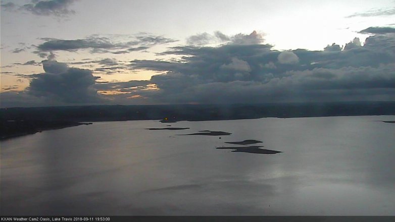 Lake Travis webcam, September 11, 2018 6:55 PM CT