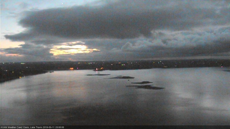 Lake Travis webcam, September 11, 2018 7:10 PM CT