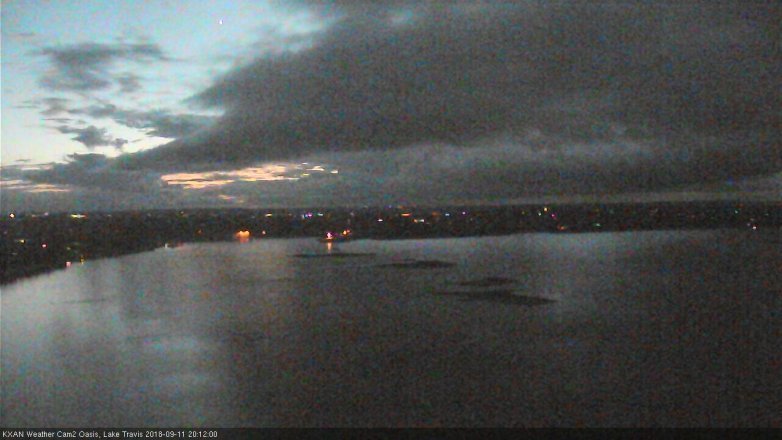 Lake Travis webcam, September 11, 2018 7:15 PM CT