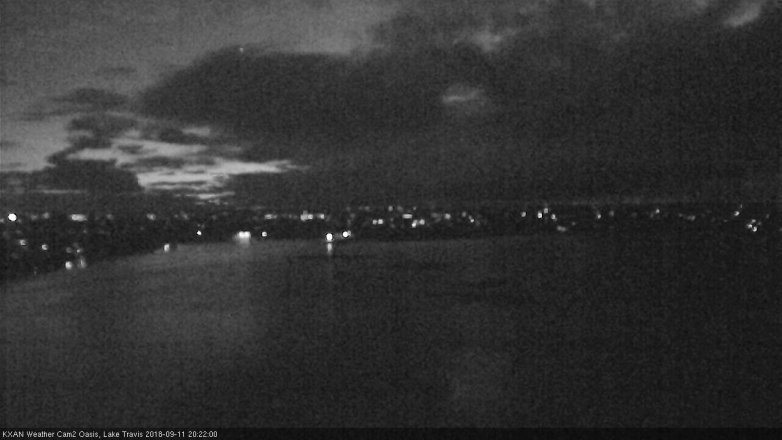 Lake Travis webcam, September 11, 2018 7:25 PM CT