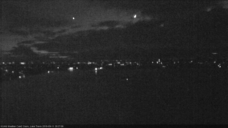 Lake Travis webcam, September 11, 2018 7:30 PM CT