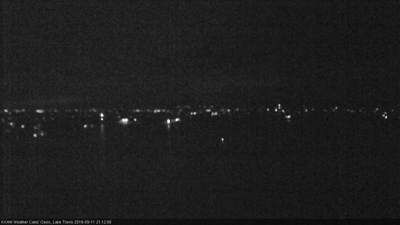 Lake Travis webcam, September 11, 2018 8:15 PM CT
