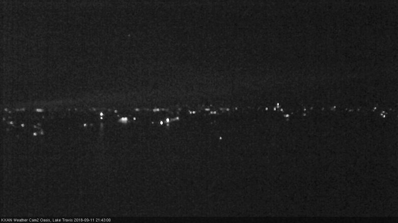 Lake Travis webcam, September 11, 2018 8:45 PM CT