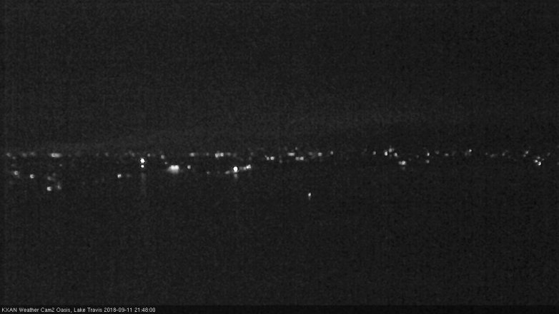 Lake Travis webcam, September 11, 2018 8:50 PM CT