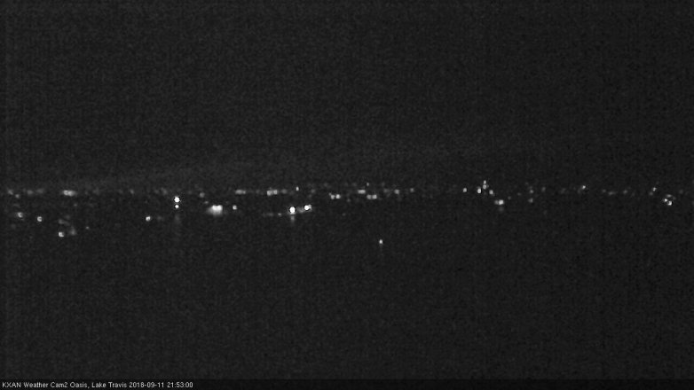 Lake Travis webcam, September 11, 2018 8:55 PM CT