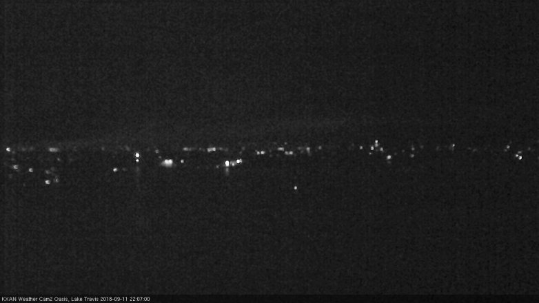 Lake Travis webcam, September 11, 2018 9:10 PM CT
