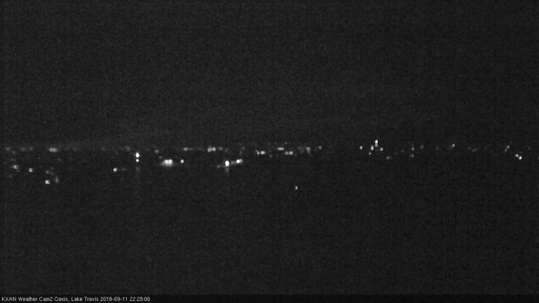 Lake Travis webcam, September 11, 2018 9:30 PM CT