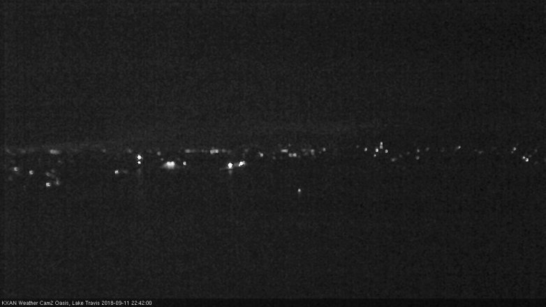 Lake Travis webcam, September 11, 2018 9:45 PM CT