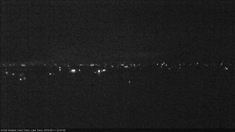 Lake Travis webcam, September 11, 2018 9:50 PM CT