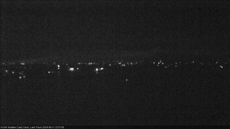 Lake Travis webcam, September 11, 2018 10:00 PM CT