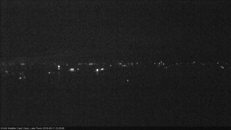 Lake Travis webcam, September 11, 2018 10:30 PM CT