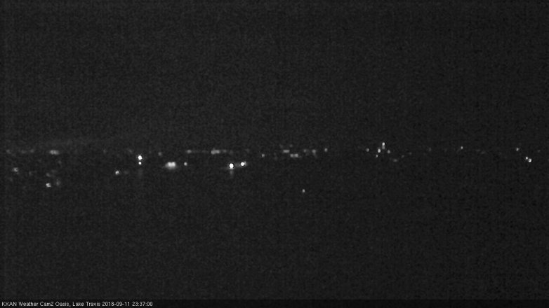 Lake Travis webcam, September 11, 2018 10:40 PM CT