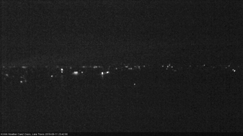 Lake Travis webcam, September 11, 2018 10:45 PM CT