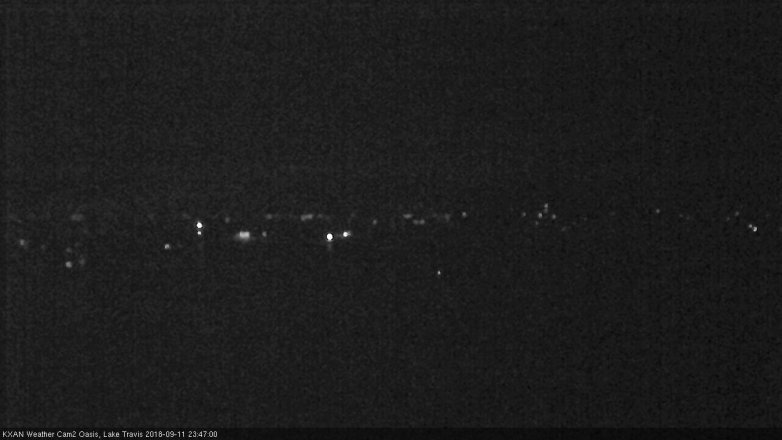 Lake Travis webcam, September 11, 2018 10:50 PM CT