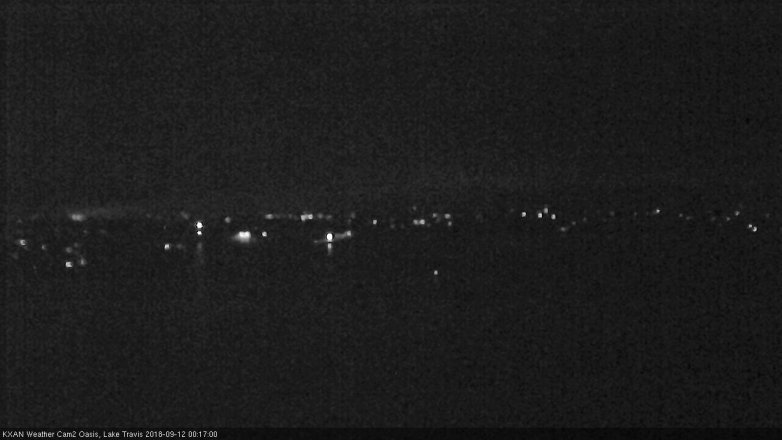 Lake Travis webcam, September 11, 2018 11:20 PM CT