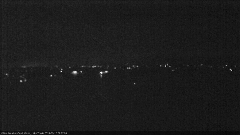 Lake Travis webcam, September 11, 2018 11:30 PM CT