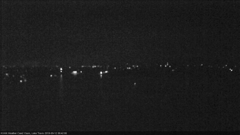 Lake Travis webcam, September 11, 2018 11:45 PM CT
