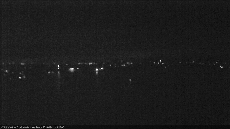 Lake Travis webcam, September 11, 2018 12:00 AM CT