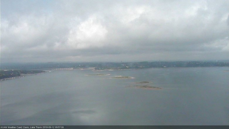 Lake Travis webcam, September 12, 2018 9:00 AM CT