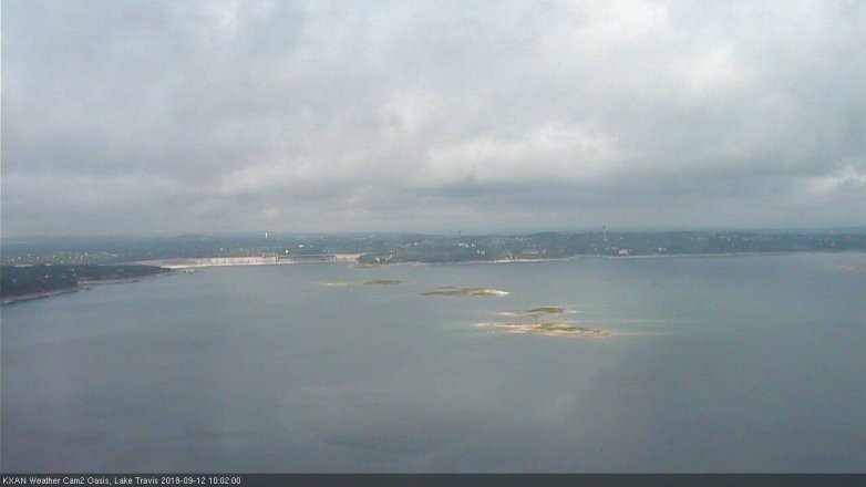 Lake Travis webcam, September 12, 2018 9:05 AM CT