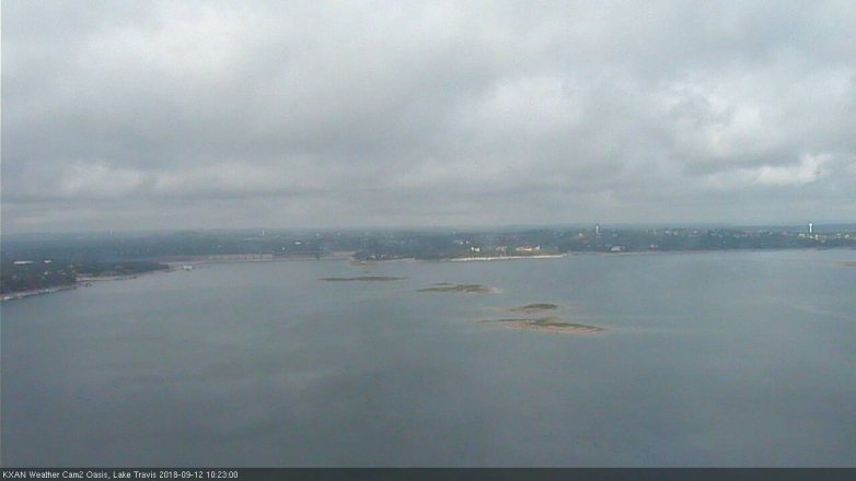 Lake Travis webcam, September 12, 2018 9:25 AM CT